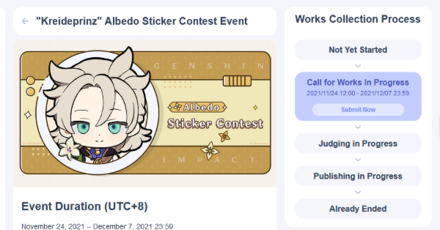 Genshin - Albedo Sticker Contest - Go to Page