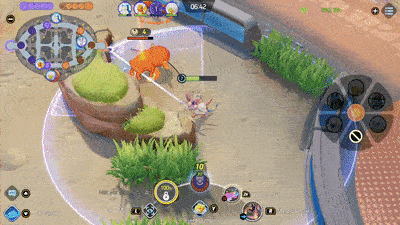 Pokemon UNITE - Sylveon Using Draining Kiss on Bouffalant