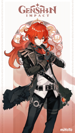 Genshin - Diluc Mini-Game Wallpaper