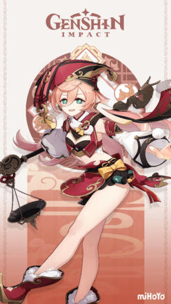 Genshin - Yanfei Mini-Game Wallpaper