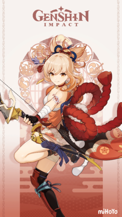 Genshin - Yoimiya Mini-Game Wallpaper