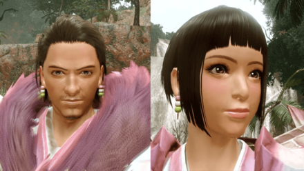 MH Rise - Male and Female Bunny Dango Earrings Hunter Layered Armor