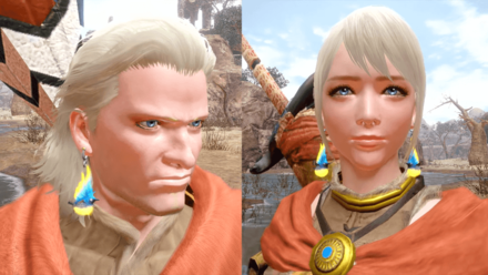 MH Rise - Male and Female Spiribird Earrings Hunter Layered Armor