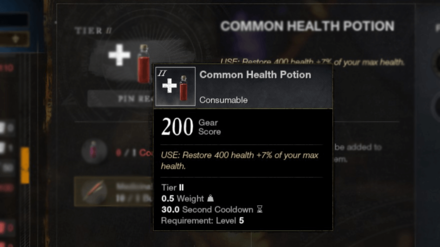 New World - Craft Common Health Potions