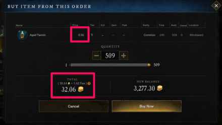 New World - Acquire Tannin