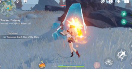 Genshin - Tracker Training - Melt the Ice Crystal Pile