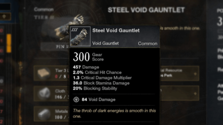 New World - Craft Steel Ice or Void Gauntlets