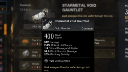 New World - Craft Starmetal Ice or Void Gauntlets