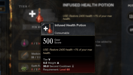 New World - Craft Infused Health Potions