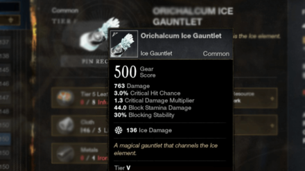 New World - Craft Orichlacum Ice Gauntlets