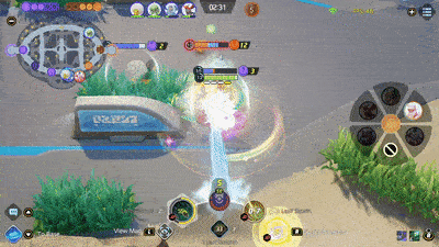 Pokemon UNITE - Decidueye Using Leaf Storm on Slowbro