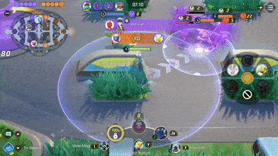 Pokemon UNITE - Snorlax Using Heavy Slam from Grass