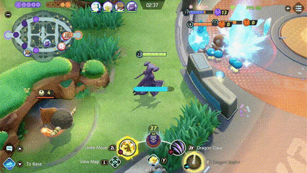 Pokemon UNITE - Garchomp Using Dragon Rush Claw Combo