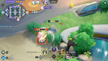 Pokemon UNITE - Garchomp Pushing Back Blissey with Dragon Rush