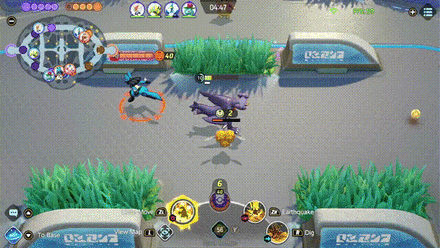 Pokemon UNITE - Garchomp Using Unite Move as Escape Tool