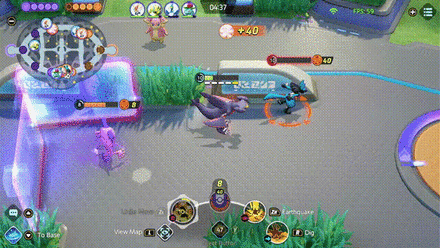 Pokemon UNITE - Garchomp Chasing Lucario with Dig