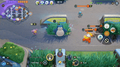 Pokemon UNITE - Snorlax Defeating Crustle and Cinderace Using Flail