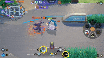 Pokemon UNITE - Snorlax Dueling Garchomp with Flail