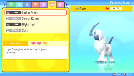 Super Contest Moves Description