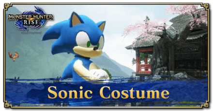 Sonic Costume Layered Armor for Palico, Monster Hunter Rise