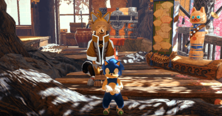 MH Rise - Canyne Tails and Sonic