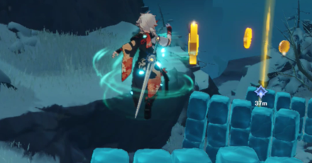 Genshin - Agility Training Stage 2 - Continuously Jump Over Ice Pillars