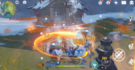 Genshin - Combat Training Stage 3 - Use Swirl on Enemies