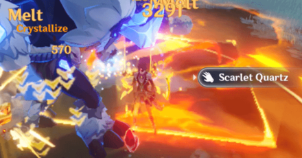 Genshin - Combat Training Stage 4 -  Pick up the Scarlet Quartz from Enemies