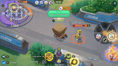 Pokemon UNITE - Crustle Using X-Scissor on Mr. Mime and Lucario