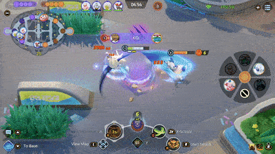 Pokemon UNITE - Crustle Defeating Absol and Mr. Mime Using X-Scissor