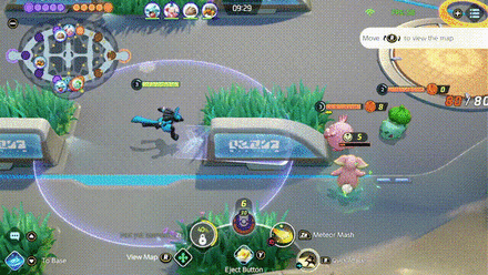 Pokemon UNITE - Lucario Stealing Audiono with Quick Attack