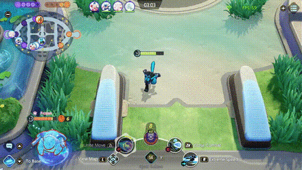 Pokemon UNITE - Lucario Using Close Combat on Blastoise