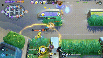 Pokemon UNITE - Lucario Escaping with Defensive Extreme Speed