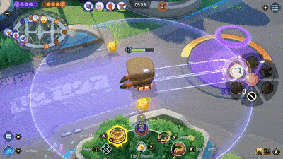 Pokemon UNITE - Crustle Defending Goal Using Stealth Rock