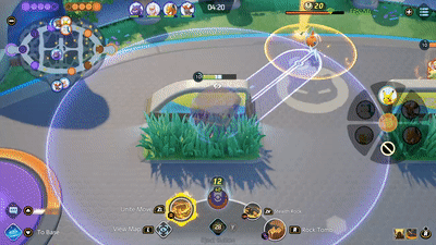 Pokemon UNITE - Crustle Using Stealth Rock Behind a Wall