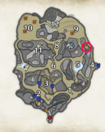 MH Rise - Paratoad Locations in the Sandy Plains