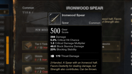 New World - Bulk Craft Ironwood Spears or Bows