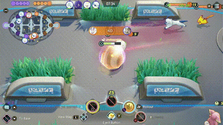 Pokemon UNITE - Wigglytuff Bouncing Off Walls with Rollout