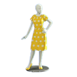 The Yellow version of Dress Mannequin
