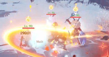 Genshin - Combat Training Stage 6 - Use Pyro against Cryo Shields