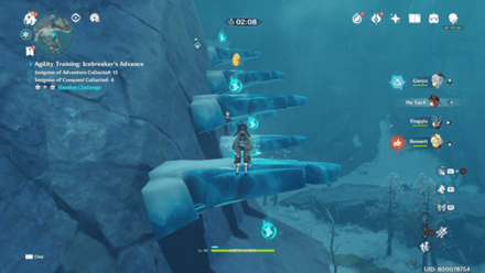 Genshin Impact - Agility Training Stage 3 - Ice Platforms