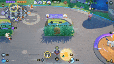 Pokemon UNITE - Mamoswine Using Tackle on Absol