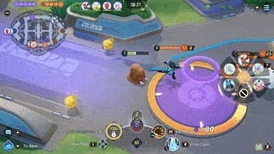 Pokemon UNITE - Mamoswine Using Icicle Crash on Allied Goal Zones