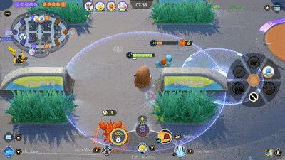 Pokemon UNITE - Mamoswine Using Icicle Crash on Blastoise