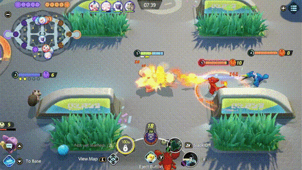 Pokemon UNITE - Slowbro Recovering HP with Slack Off