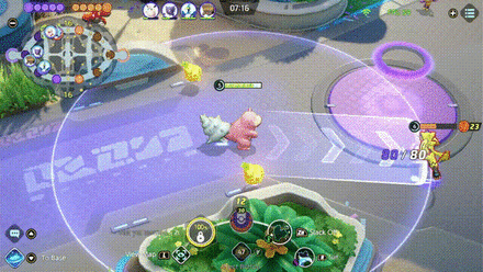 Pokemon UNITE - Slowbro Uses Surf to Initiate Fights