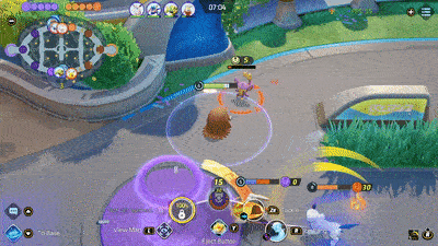 Pokemon UNITE - Mamoswine Using Ice Fang on Absol