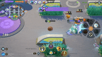 Pokemon UNITE - Mamoswine Using Ice Shard on Snorlax