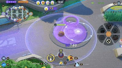 Pokemon UNITE - Mamoswine Using Ice Shard on Allied Goals