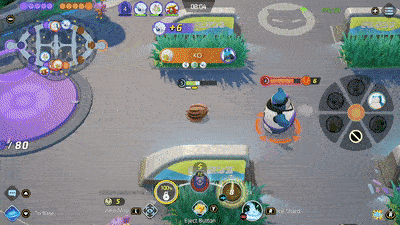 Pokemon UNITE - Mamoswine Using Ice Shard on Snorlax